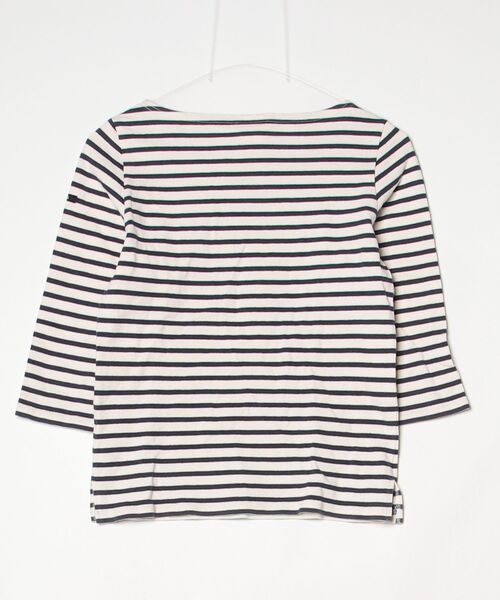 「NIMES」 ボーダー柄7分袖カットソー 1 ベージュ レディース_画像2