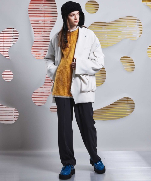 「MAISON SPECIAL」 長袖ニット 1 レッド メンズの画像