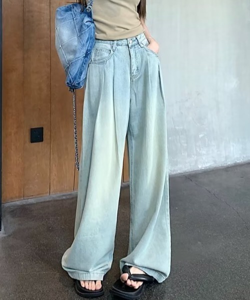 「GEMEDA」 デニムパンツ M ホワイト レディース_画像8