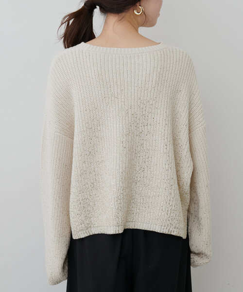 「natural couture」 長袖ニット FREE ピンク レディース_画像8