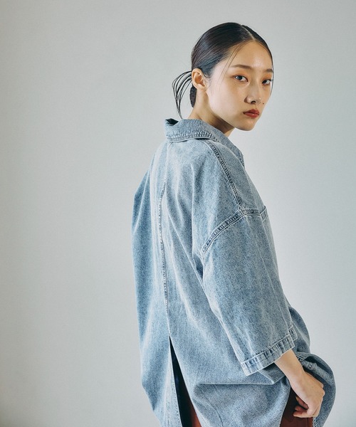 ブラウス シャツ デニムBIGシャツ/SS　639528「KKfashion紹介アイテム」 レディースの画像