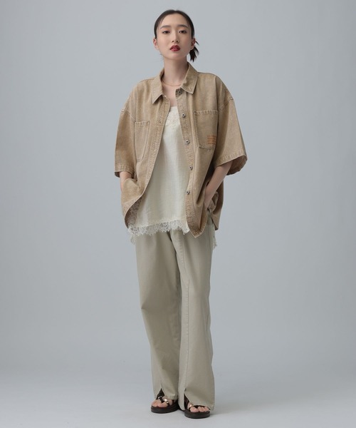ブラウス シャツ デニムBIGシャツ/SS　639528「KKfashion紹介アイテム」 レディースの画像