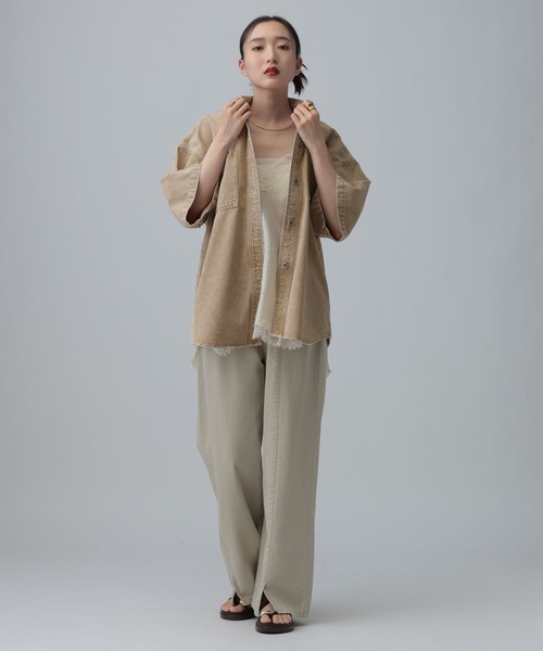 ブラウス シャツ デニムBIGシャツ/SS　639528「KKfashion紹介アイテム」 レディースの画像