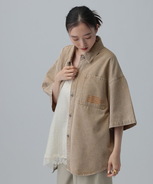 ブラウス シャツ デニムBIGシャツ/SS　639528「KKfashion紹介アイテム」 レディースの画像