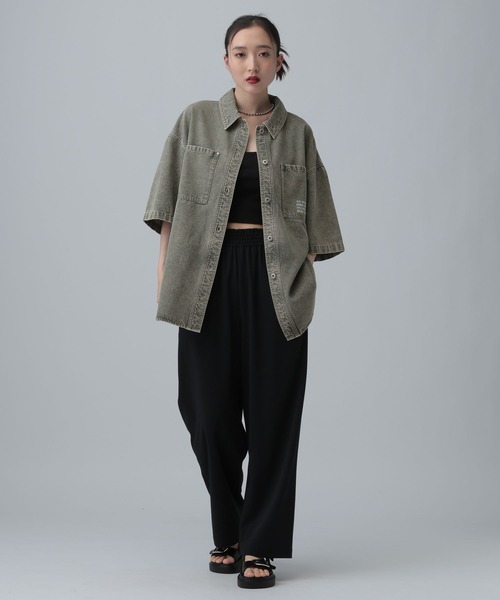 ブラウス シャツ デニムBIGシャツ/SS　639528「KKfashion紹介アイテム」 レディースの画像