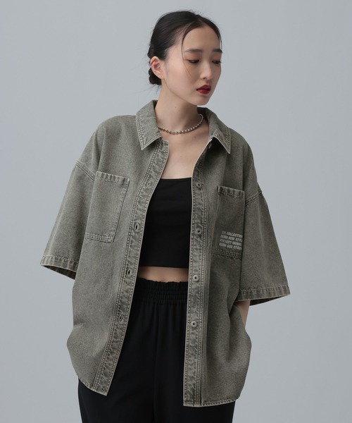 ブラウス シャツ デニムBIGシャツ/SS　639528「KKfashion紹介アイテム」 レディースの画像