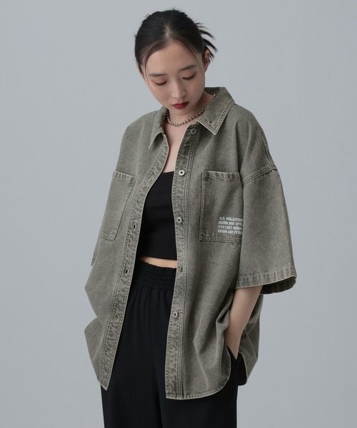 ブラウス シャツ デニムBIGシャツ/SS　639528「KKfashion紹介アイテム」 レディースの画像