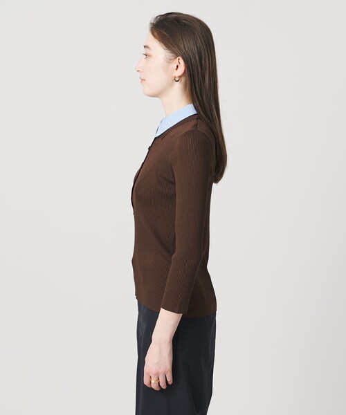 極美品 25ss ユナイテッドアローズ レディーポロコンビニット ウォッシャブル 美品 25SS ユナイテッドアローズ レディー ポロコンビ ニット