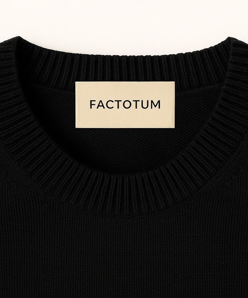 「FACTOTUM」 長袖ニット FREE ブラック メンズ_画像2