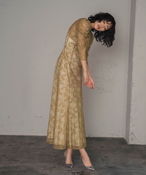 「GIRL」 コンビワンピース L グリーン レディースの画像