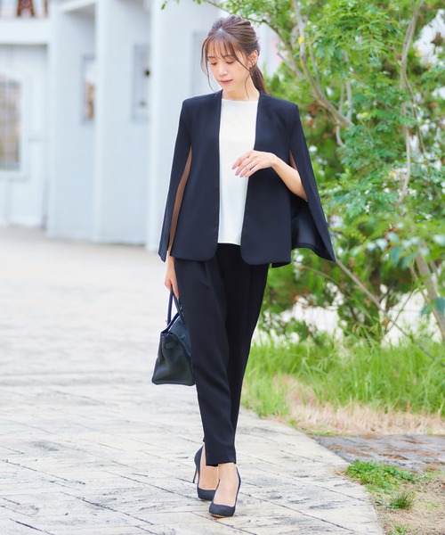 「Flolia」 セットアップ L ネイビー レディース_画像2