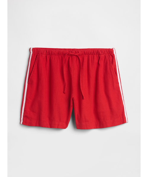 GAP（ギャップ） パンツ 4インチ プルオン リネンブレンド ショート