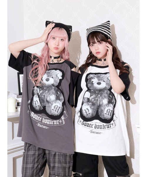 いおりまにあさん専用 ノイミー 櫻井もも　ユニフォーム　Tシャツ NOEMIE（ノエミー） tシャツ 半袖 病みくまラグラン肩ジップユニ