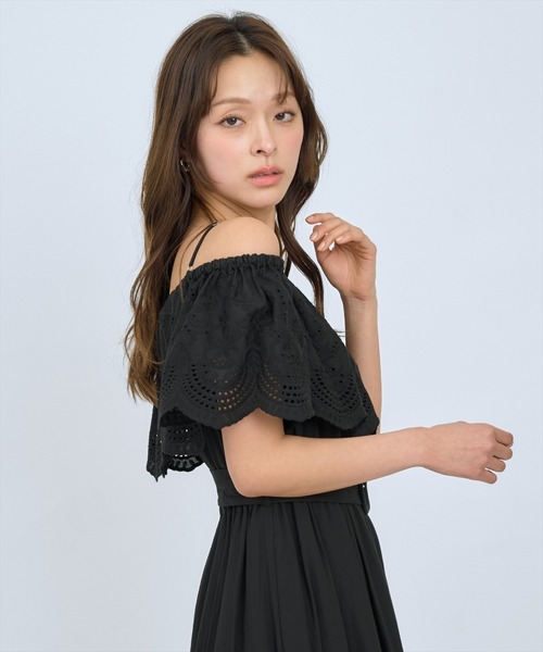 AND COUTURE（アンドクチュール） ワンピース 半袖 レースオフショル