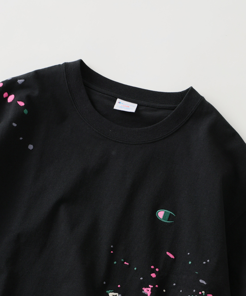 Champion（チャンピオン） tシャツ 別注 刺繍スプラッシュ Tシャツ