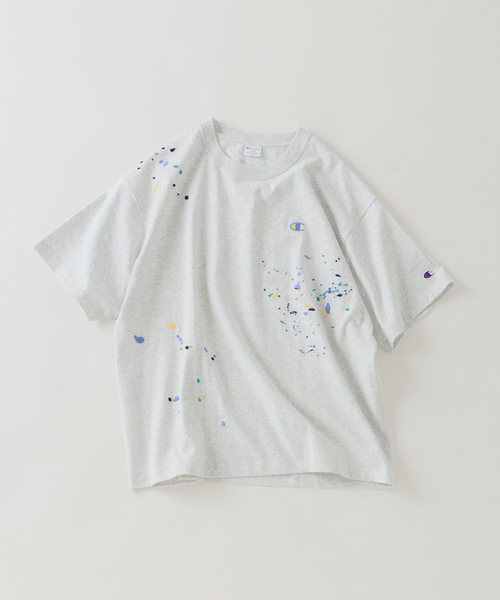 Champion（チャンピオン） tシャツ 別注 刺繍スプラッシュ Tシャツ