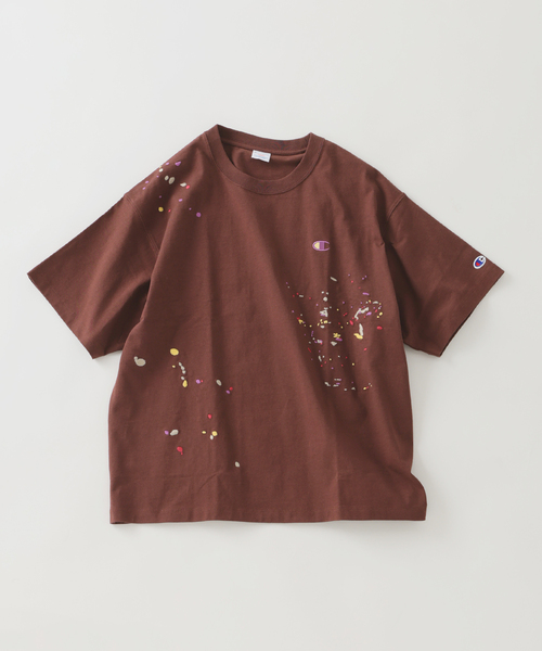 Champion（チャンピオン） tシャツ 別注 刺繍スプラッシュ Tシャツ