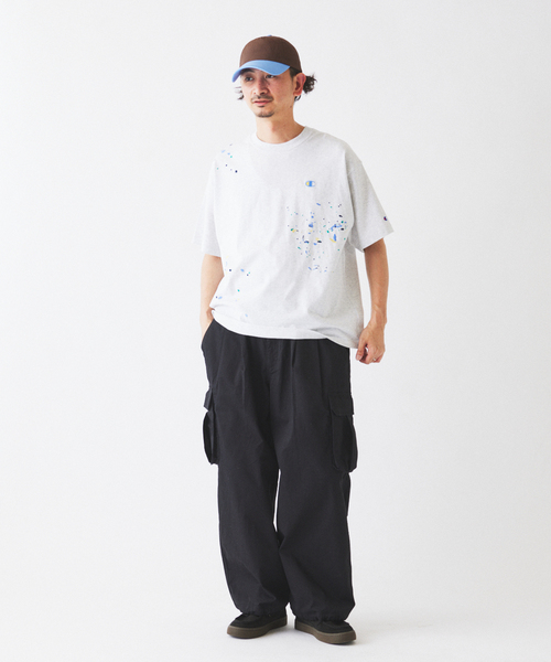 Champion（チャンピオン） tシャツ 別注 刺繍スプラッシュ Tシャツ