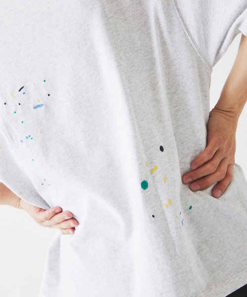 Champion（チャンピオン） tシャツ 別注 刺繍スプラッシュ Tシャツ