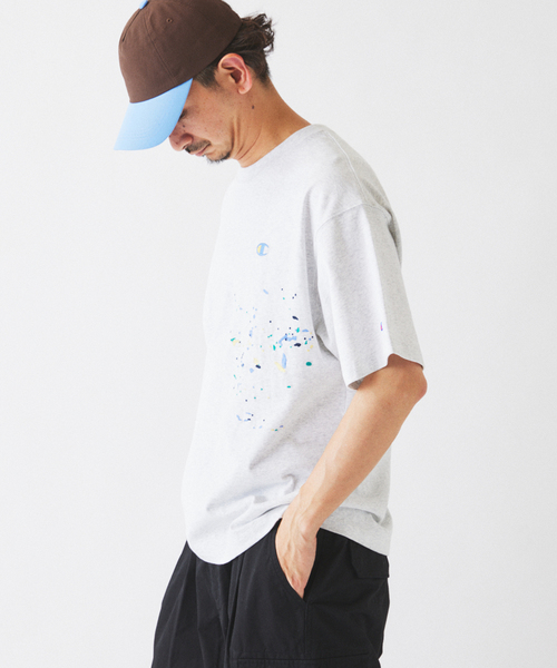 Champion（チャンピオン） tシャツ 別注 刺繍スプラッシュ Tシャツ