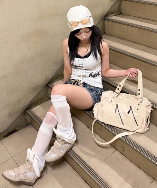☆完売品☆ neith. tokyo レッグウォーマー レッグウォーマー 「Never mind the XU」docking sheer flare leg