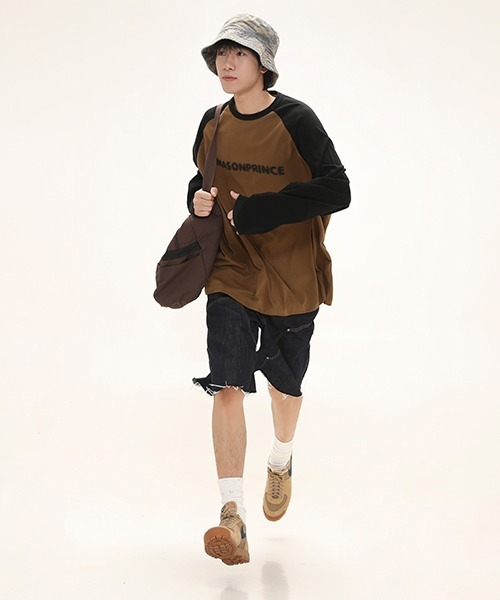 「MASONPRINCE」 長袖Tシャツ S ブラウン メンズ_画像5