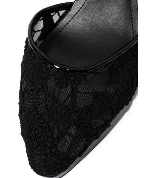 「R&E」 ヒールサンダル 24.5cm ブラック レディース_画像9