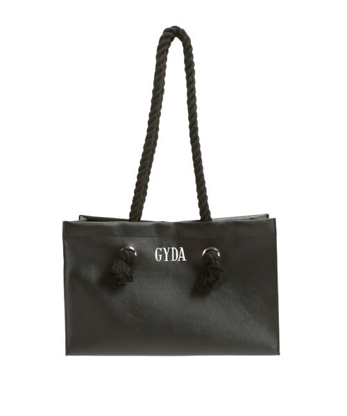 GYDA*最新ノベルティバック*ブラック黒 GYDA（ジェイダ） トートバッグ GYDAロープMフェイクレザートートBAG