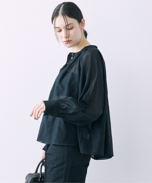 「BABYLONE」 長袖ブラウス フリー ブラック レディース_画像6