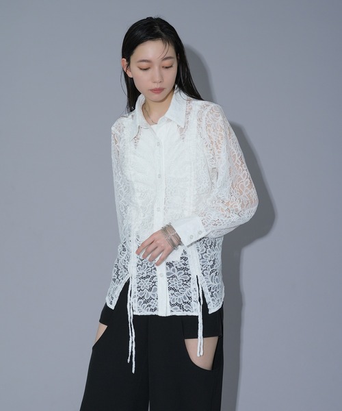 「Ellno de Mavie」 長袖シャツ FREE ブラック レディース_画像4