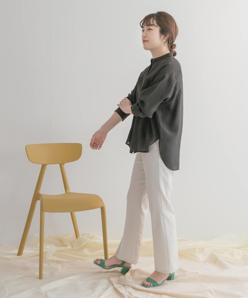 「ITEMS URBANRESEARCH」 長袖ブラウス FREE ブラック レディース_画像6