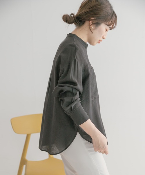 「ITEMS URBANRESEARCH」 長袖ブラウス FREE ブラック レディース_画像8
