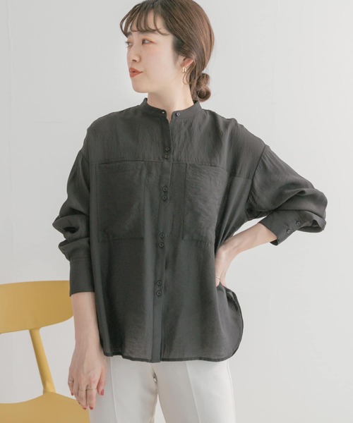 「ITEMS URBANRESEARCH」 長袖ブラウス FREE ブラック レディース_画像9