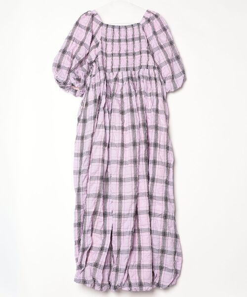 「CAROLINA GLASER」 7分袖ワンピース SMALL ブルー レディース_画像3