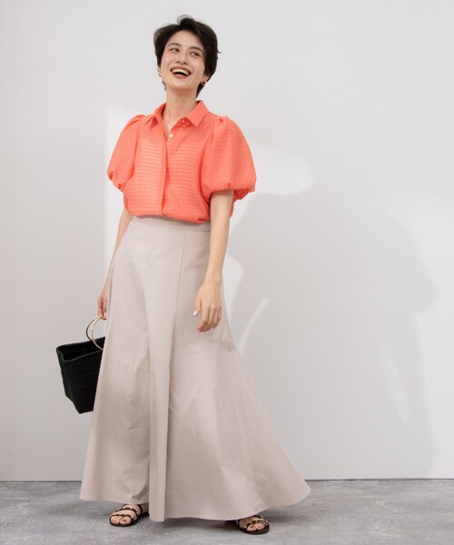 「NOLLEY'S Sophi」 半袖ブラウス 38 オレンジ レディース_画像2