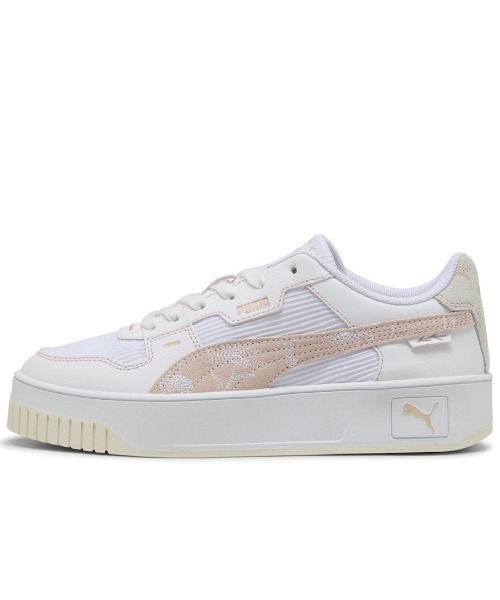 「PUMA」 ローカットスニーカー 25.5cm ホワイト×ピンク レディース_画像2