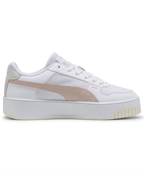 「PUMA」 ローカットスニーカー 25.5cm ホワイト×ピンク レディース_画像3