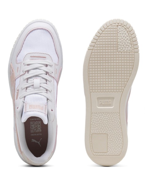 「PUMA」 ローカットスニーカー 25.5cm ホワイト×ピンク レディース_画像5