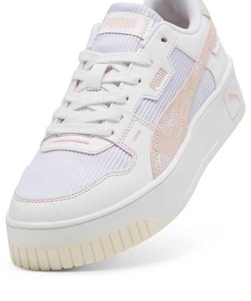 「PUMA」 ローカットスニーカー 25.5cm ホワイト×ピンク レディース_画像6