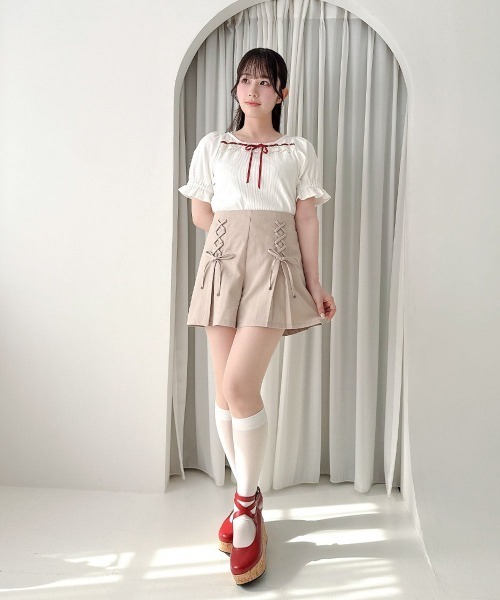 「F i.n.t」 キュロット FREE ネイビー レディース_画像2