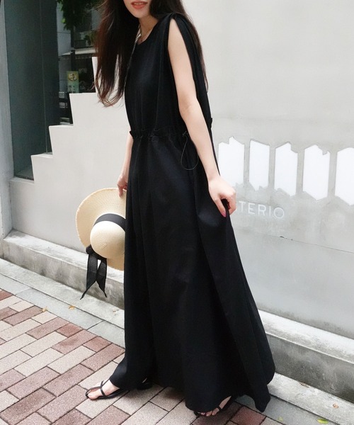 「CORNERS」 ドッキングワンピース L グレー レディース_画像2