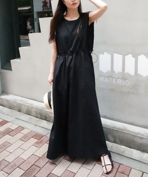 「CORNERS」 ドッキングワンピース L グレー レディース_画像3