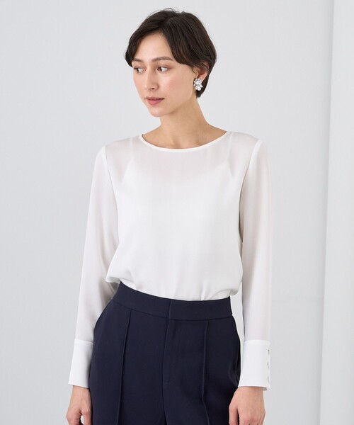 ANAYI（アナイ） 長袖ブラウス 38 ライトブルー レディース : ZOZOTOWN