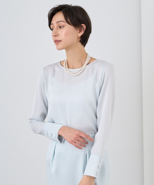 ANAYI（アナイ） 長袖ブラウス 38 ライトブルー レディース : ZOZOTOWN