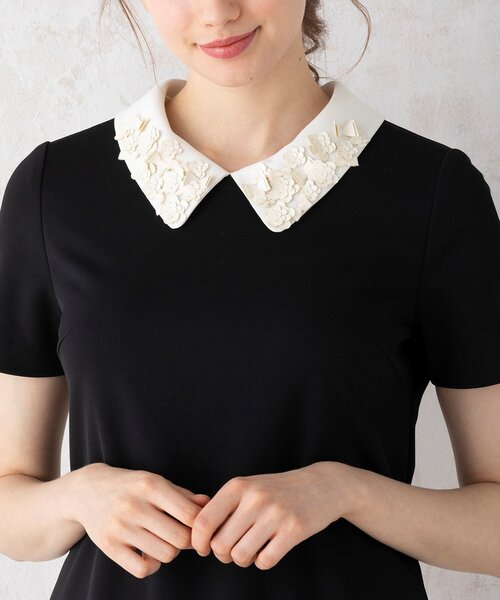 ワンピース リボンフラワーモチーフ襟付きワンピース Zozotown Paypayモール店 通販 Paypayモール