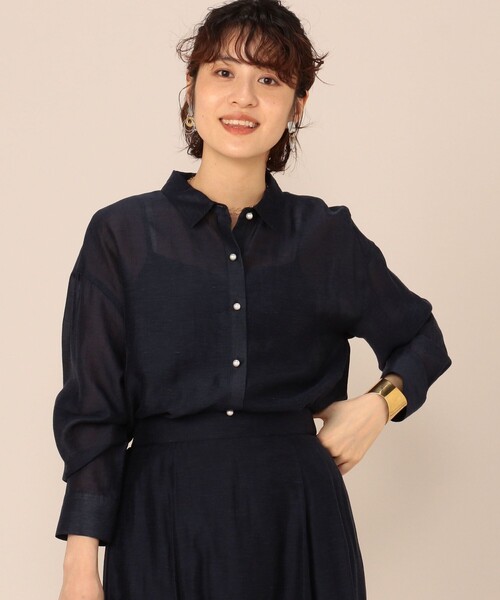 NOLLEY'S（ノーリーズ） シャツ ブラウス 【WEB限定カラーあり】シアー