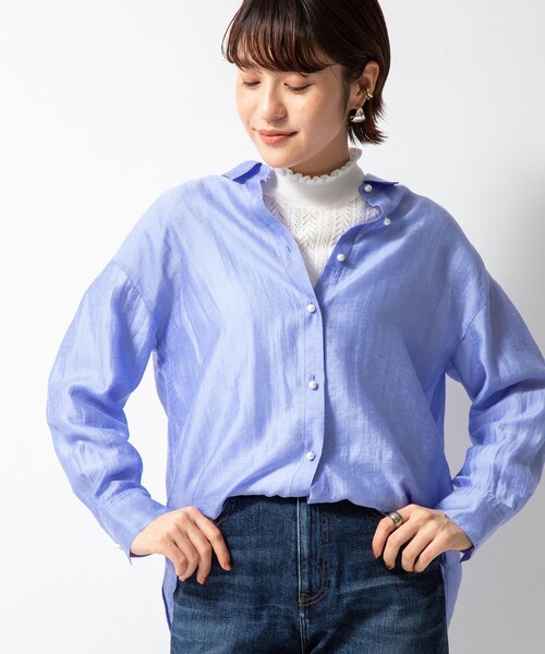 NOLLEY'S（ノーリーズ） シャツ ブラウス 【WEB限定カラーあり】シアー