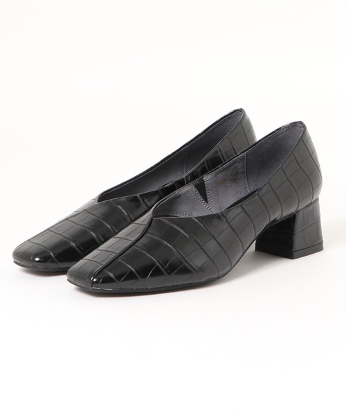 NEUE THE MARKET パンプス 甲深チャンキーヒールパンプス/91405