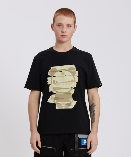 HIPANDA tシャツ ハイパンダ メンズ 絆創膏 ビッグプリント 半袖