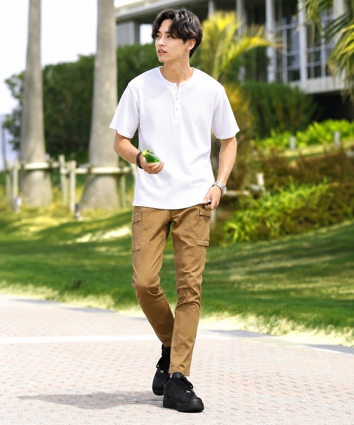 JIGGYS SHOP（ジギーズショップ） tシャツ ワッフルサーマル ヘンリー